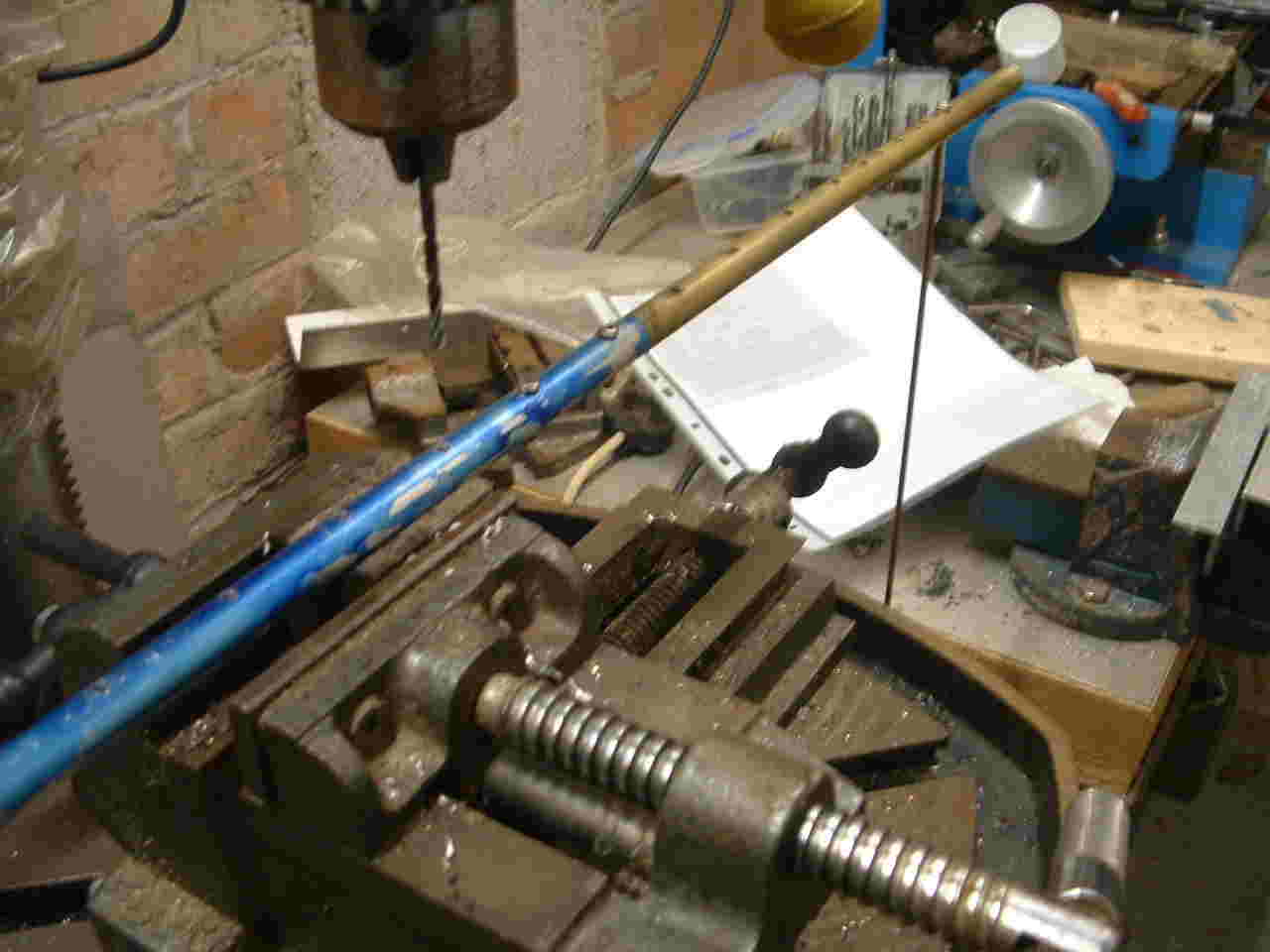Drilling the boom 